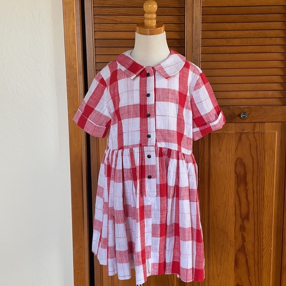 Lacey Lane | Red & White Checkered Hopscotch Dress | 7 - Picture 2 of 16